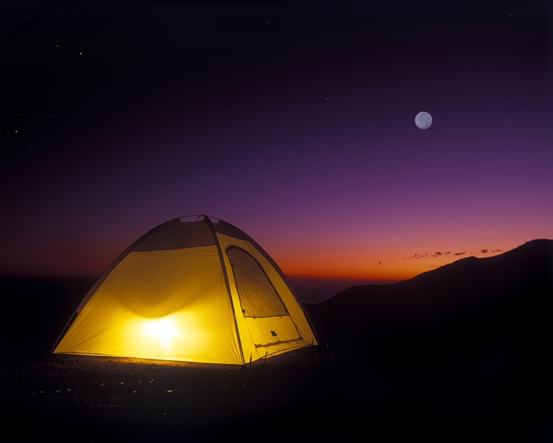 Camping is the cheapest way to get a room with a view.