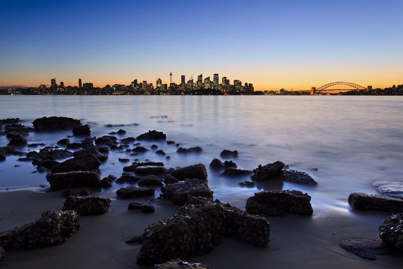 Beach views of Sydney Harbour